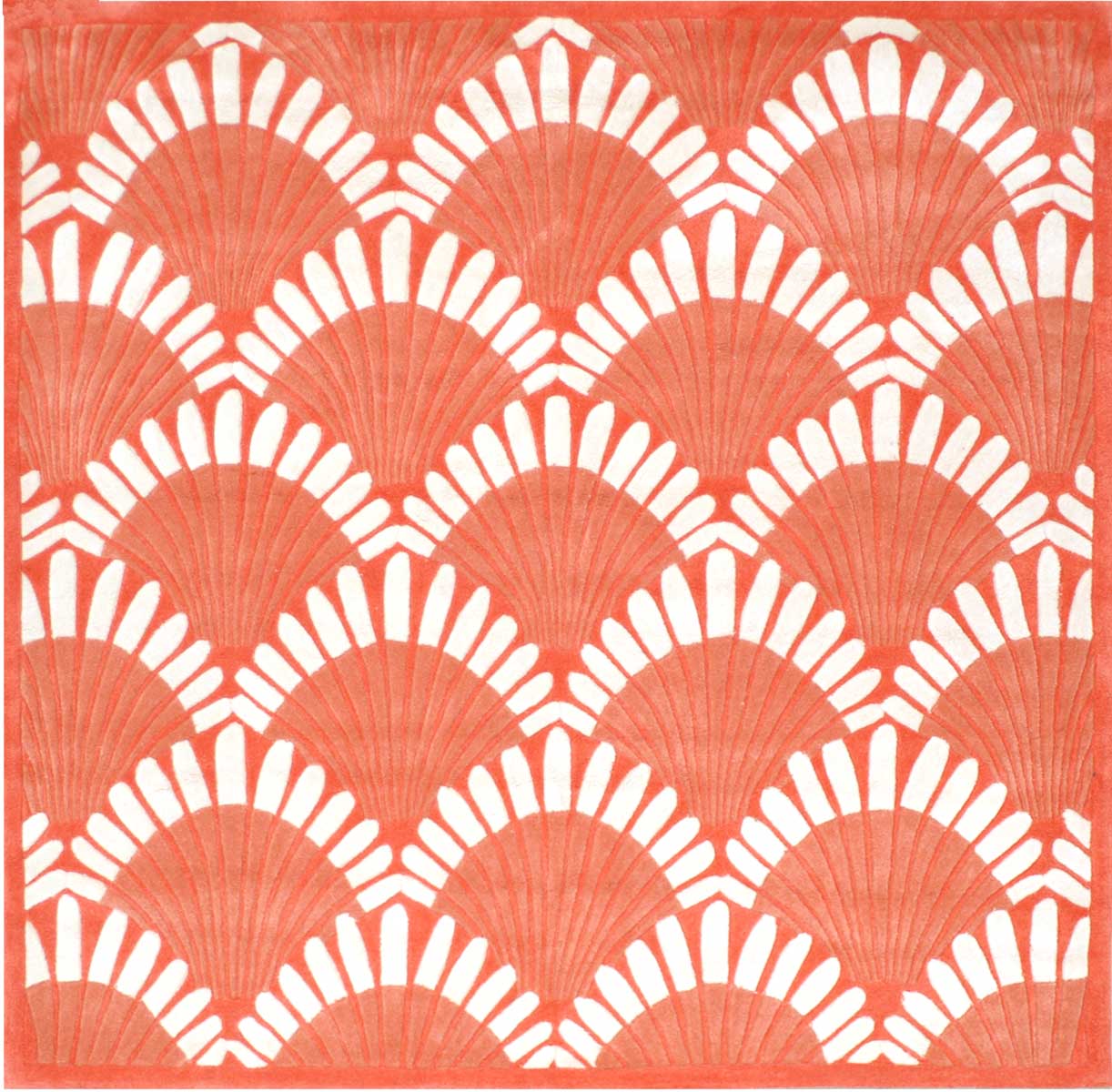  Beach Rugs: SHELLS NOUVEAU 
 AT072CO / Square / Coral / Acrylic 