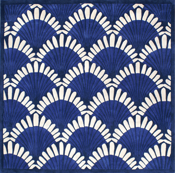  Beach Rugs: SHELLS NOUVEAU 
 AT072NY / Square / Navy / Acrylic 