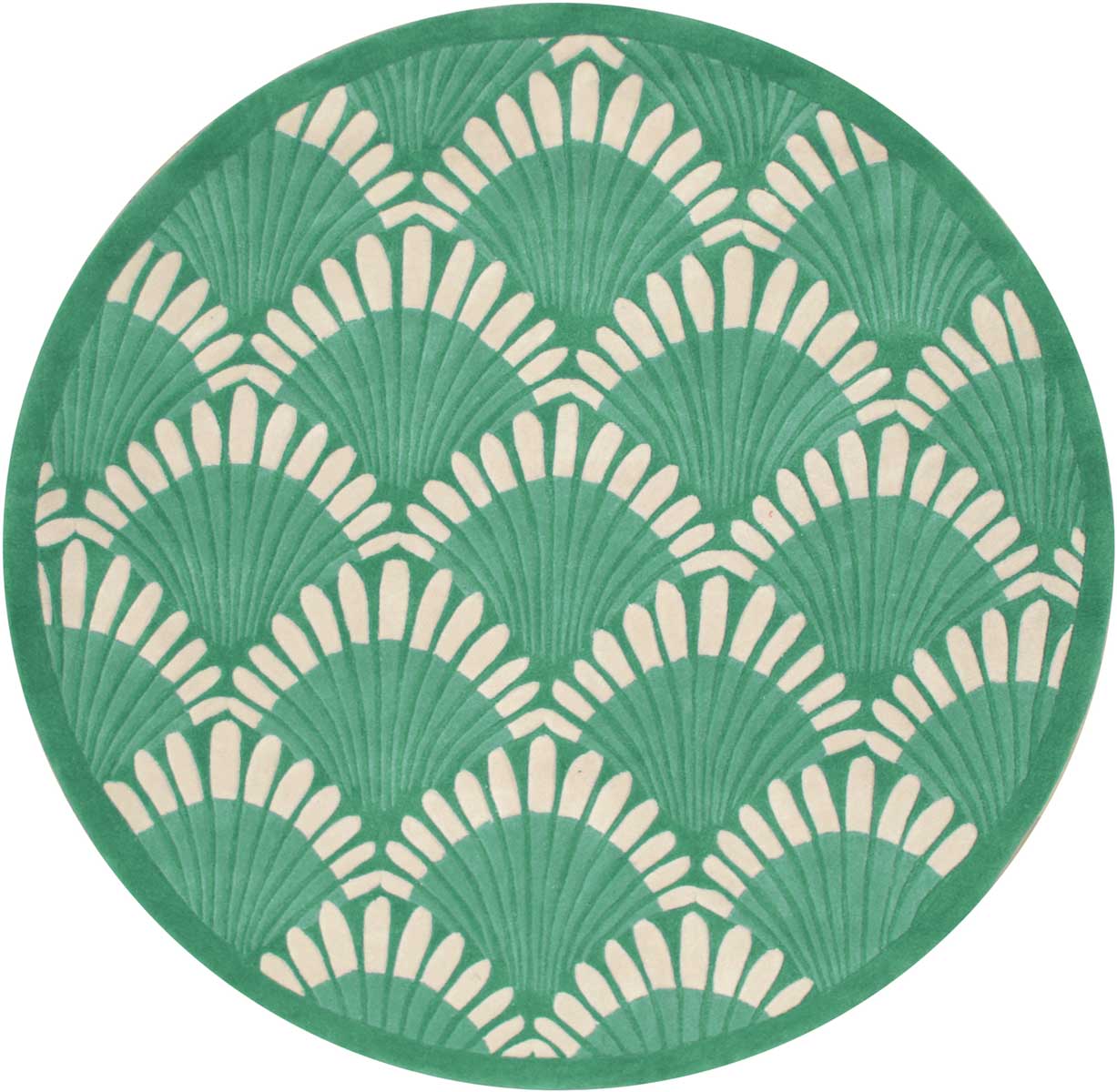  Beach Rugs: SHELLS NOUVEAU 
 AT072TL / Round / Teal / Acrylic 